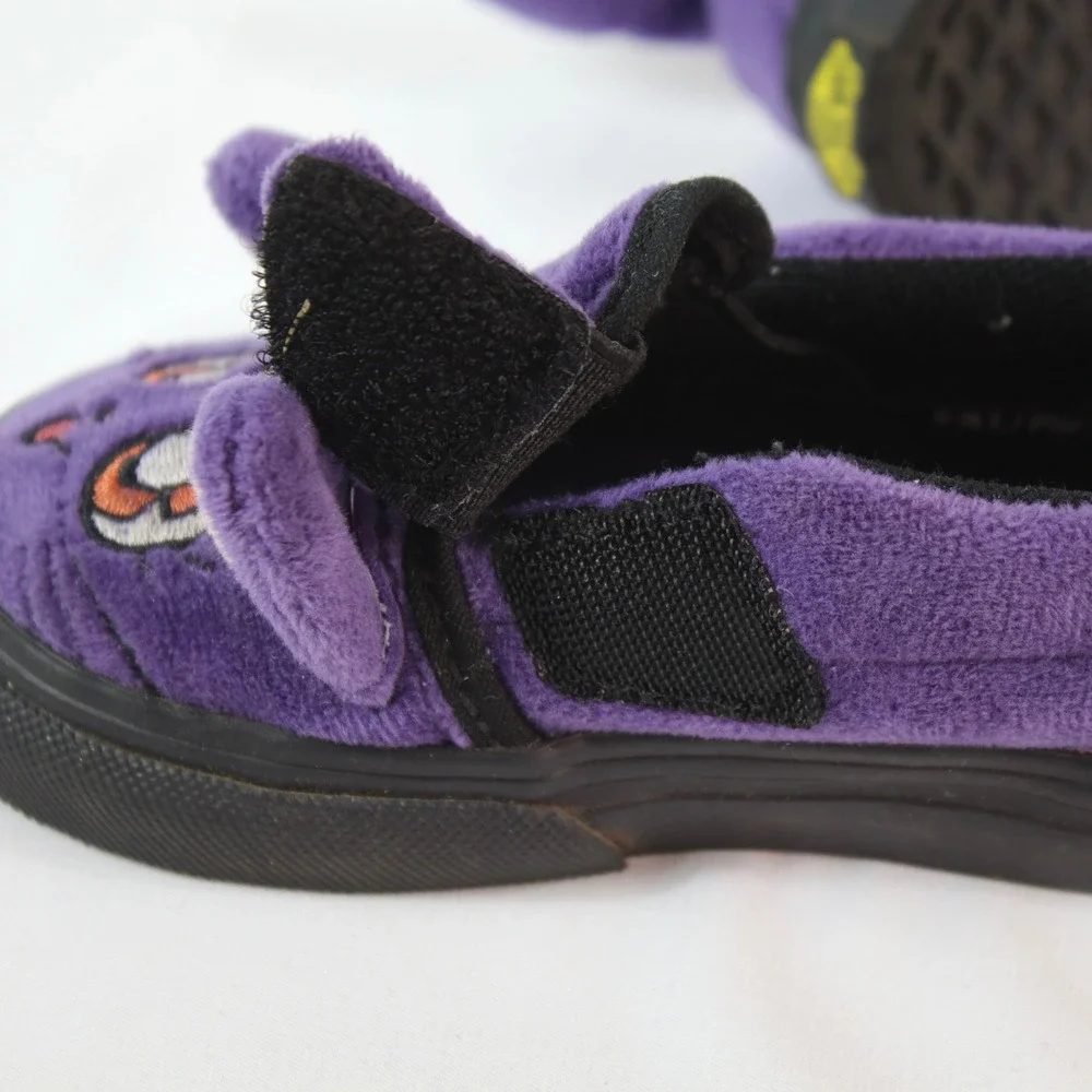 Vans x Sailor Moon Luna Slip-On Purple Plush Cat Sneakers Shoes Toddler Size 6.5